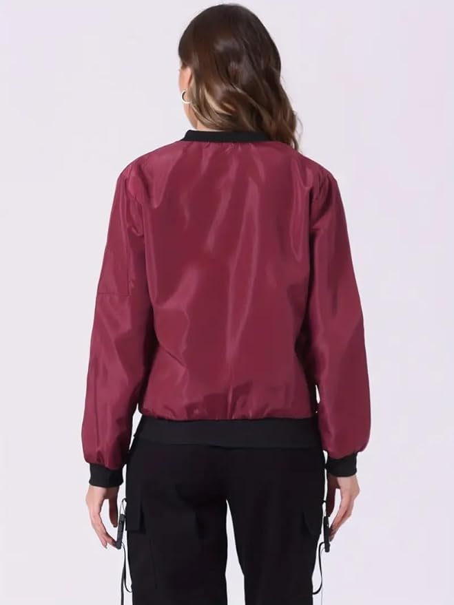Women's Solid Bomber Jacket 